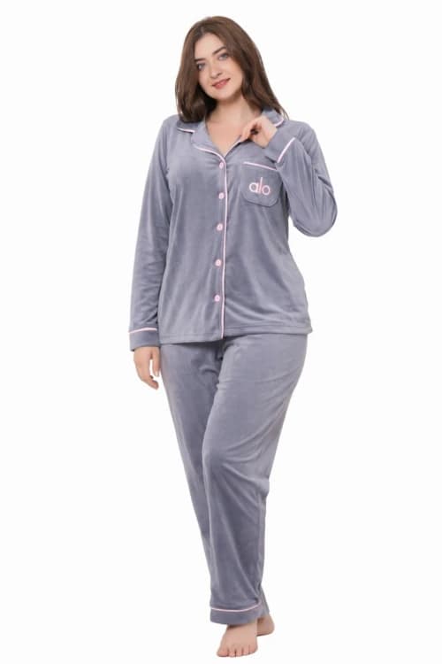 Grey Button Pajama