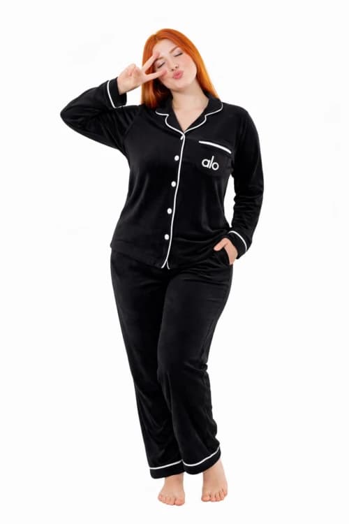 Black Button Pajama
