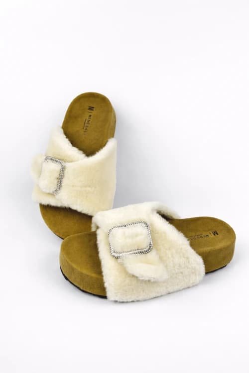 Fur Buckle Slides