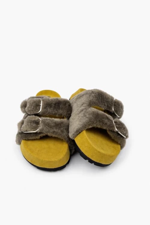 Furry Slide Sandals