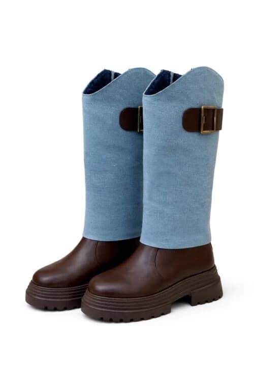 Denim Tall Boots