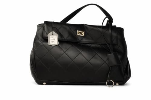 Quilted Black Tote