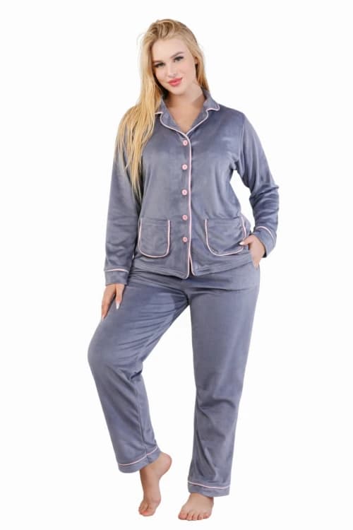 Grey Velvet Pajama